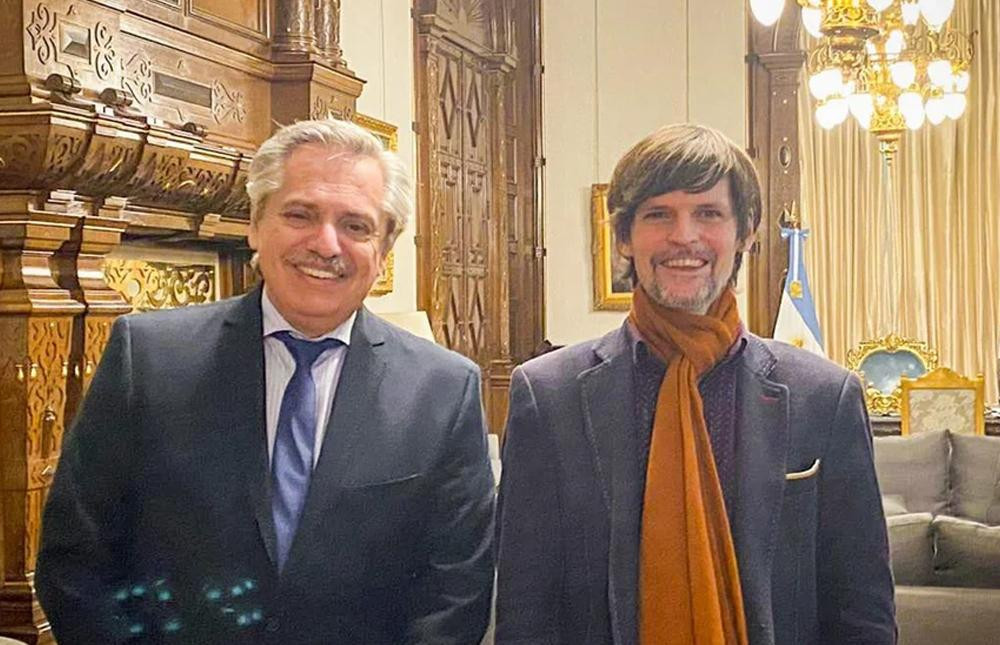 Alberto Fernández y Sabino Vaca Narvaja, Foto Presidencia