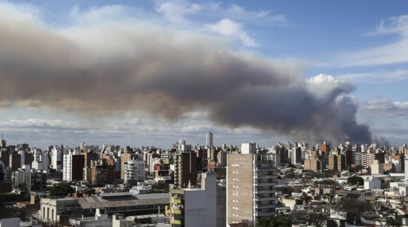 Incendios en Rosario. Foto: NA.