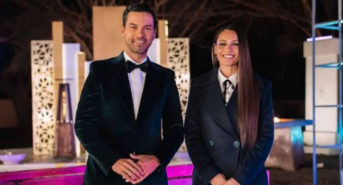 Pampita y el Chino Leunis. Foto: Instagram/eltrecetv