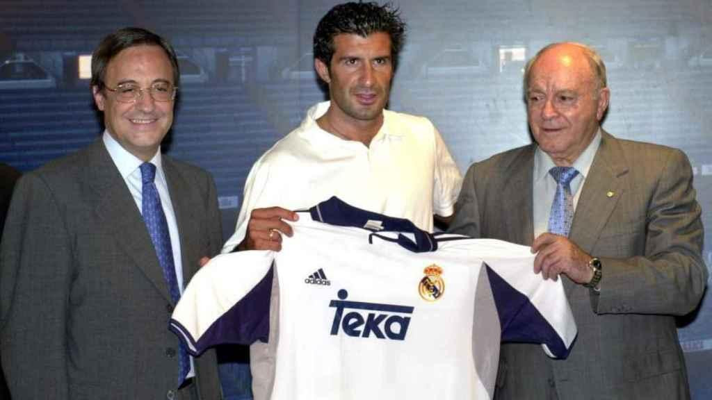 Luis Figo en el Real Madrid. 