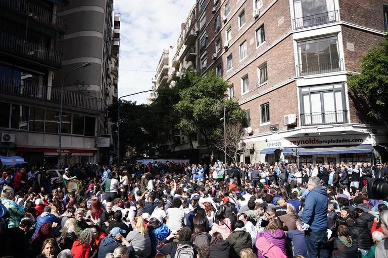 Manifestación en Recoleta. Foto: NA.