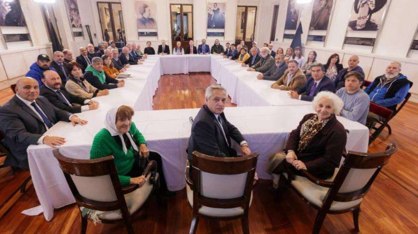 Alberto Fernández, reunión en Casa Rosada. Foto: NA.