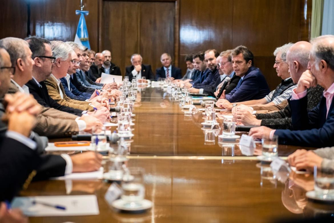 Reunión de Massa, foto ministerio de Economía