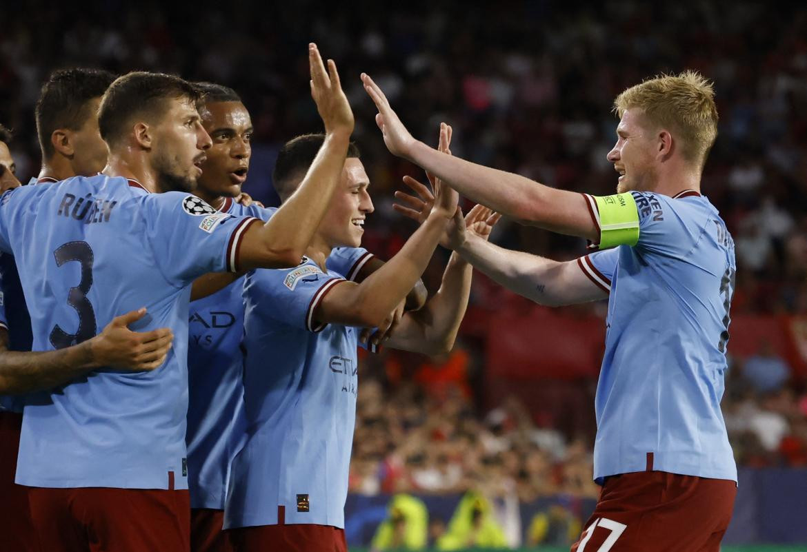 Manchester City vs Sevilla, Champions League. Foto: REUTERS