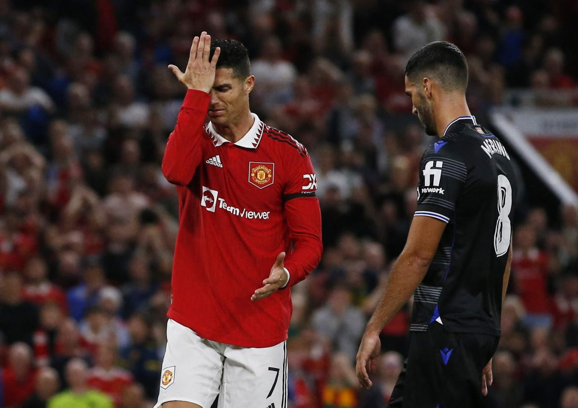 Derrota del Manchester United ante la Real Sociedad por la Europa League. Foto: REUTERS.