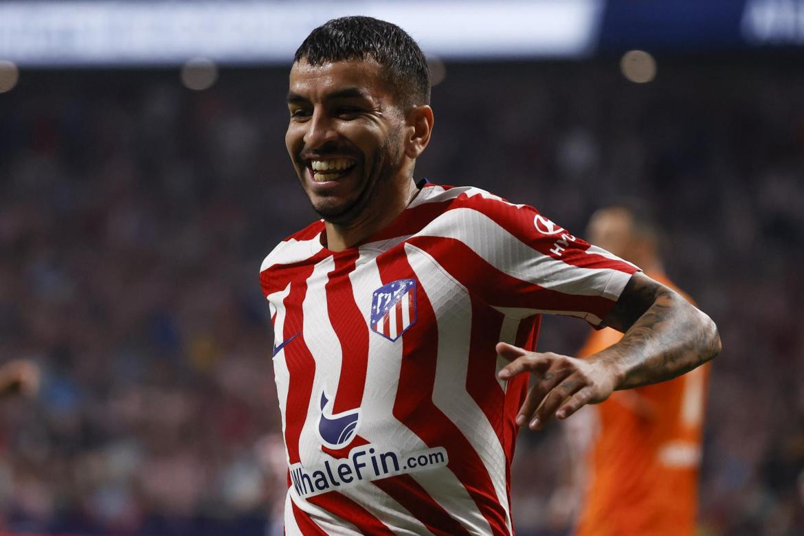 Ángel Correa convirtió frente a Celta de Vigo. Foto: EFE.