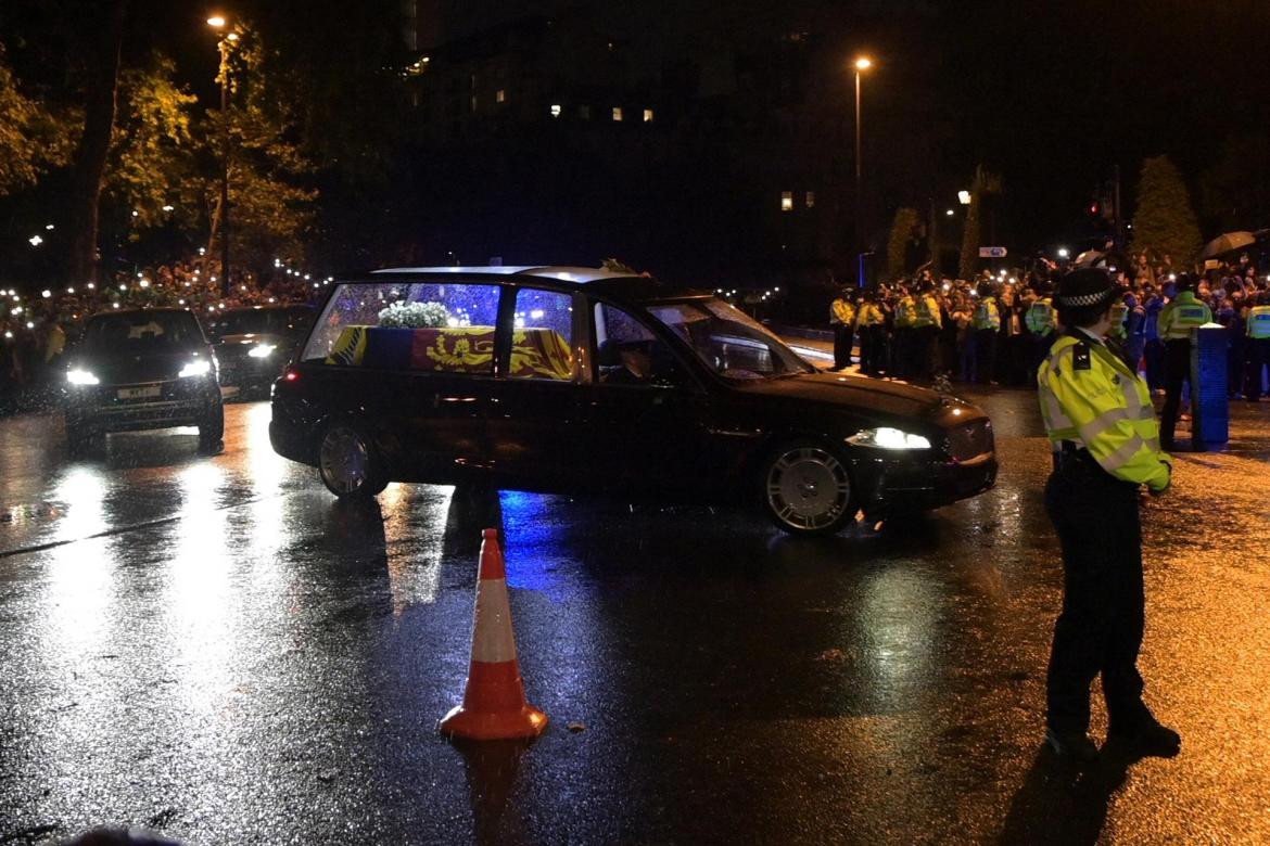 Féretro de Isabel II en Londres. Foto: EFE