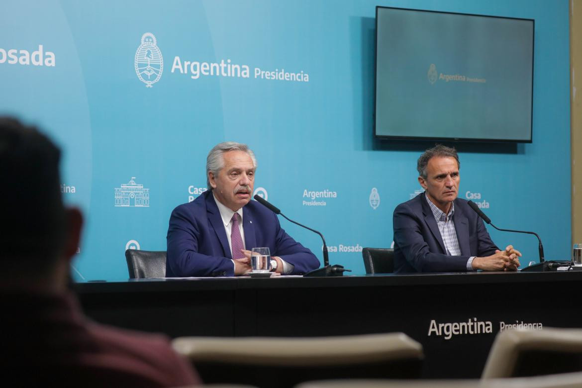 Alberto Fernández y Gabriel Katopodis. Foto: Telam.