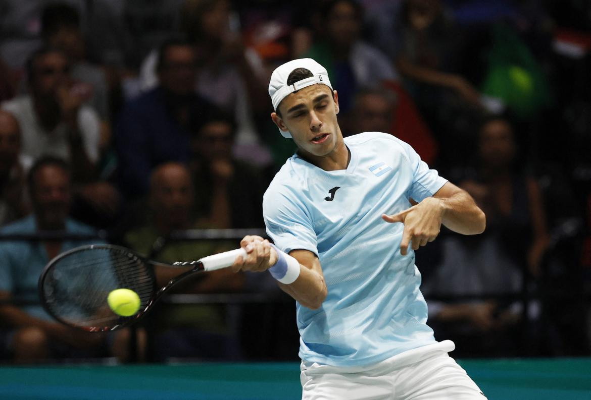 Francisco Cerúndolo en la Copa Davis 2022. Foto: REUTERS.