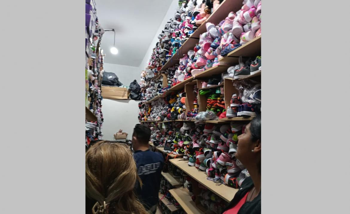 Aduana, golpe al contrabando de zapatillas en Chilecito, foto ADUANA, AFIP	