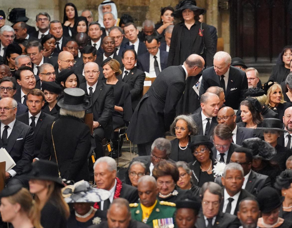 Jefes de estado en el funeral de la reina Isabel II. Foto: Reuters.