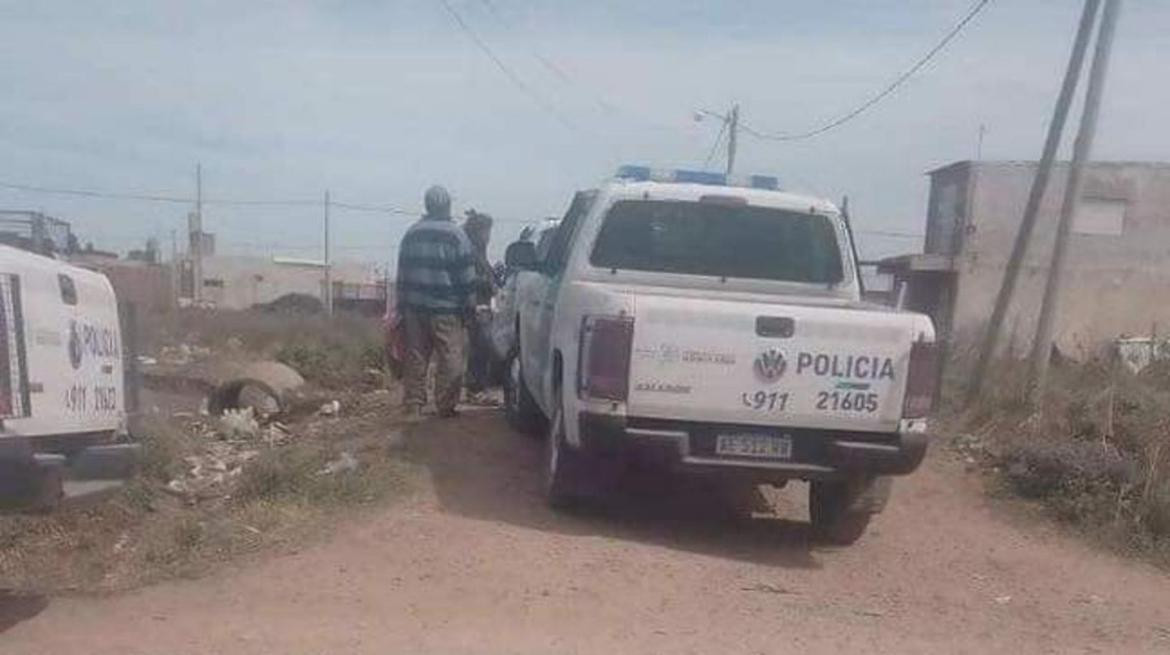 Lugar del hallazgo del cuerpo de bebé en Merlo Foto: Facebook