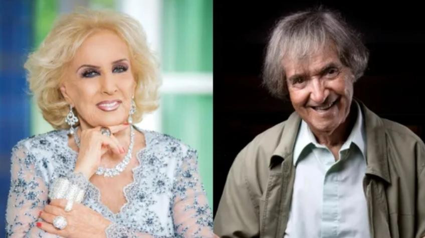 Mirtha Legrand y Carlitos Balá. Foto: NA.