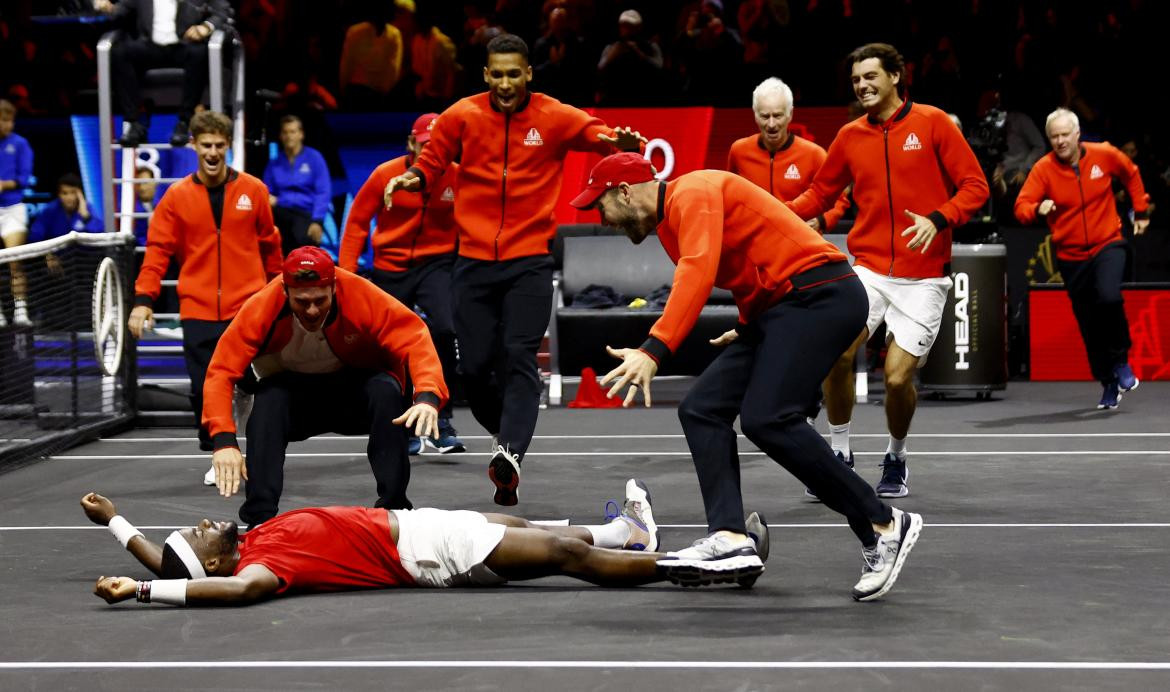 La victoria de Tiafoe en la Laver Cup. Foto: Reuters.