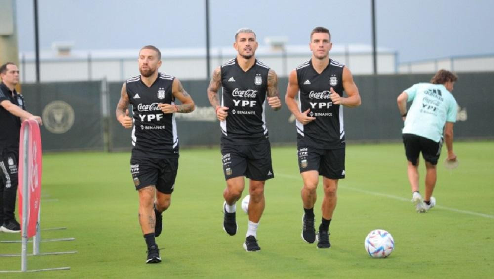 Entrenamiento de la Selección en Estados Unidos. Foto: NA.