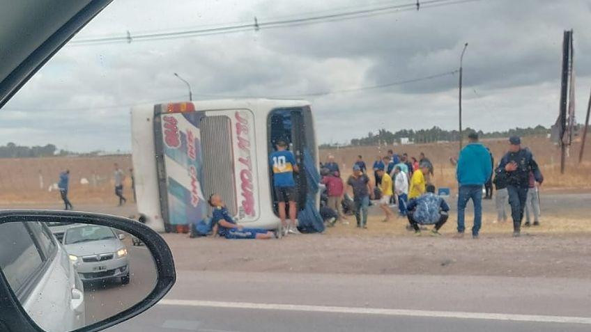 Accidente de micro con hinchas de Boca en Mendoza. 