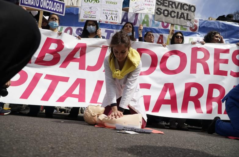 Manifestaciones del Garrahan. Foto:@Cele_Fierro