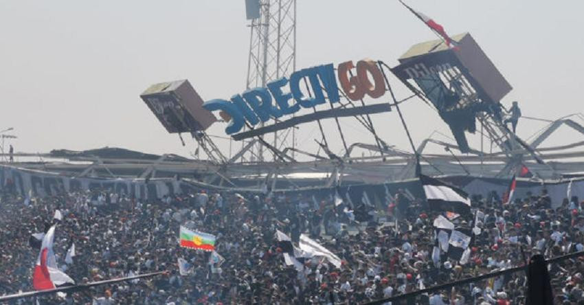 Colapsó parte de una tribuna de Colo Colo en Chile