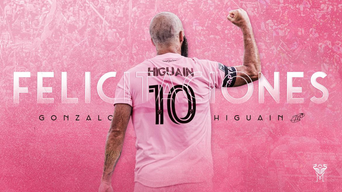 El retiro de Gonzalo Higuaín. Foto: @InterMiamiCF.