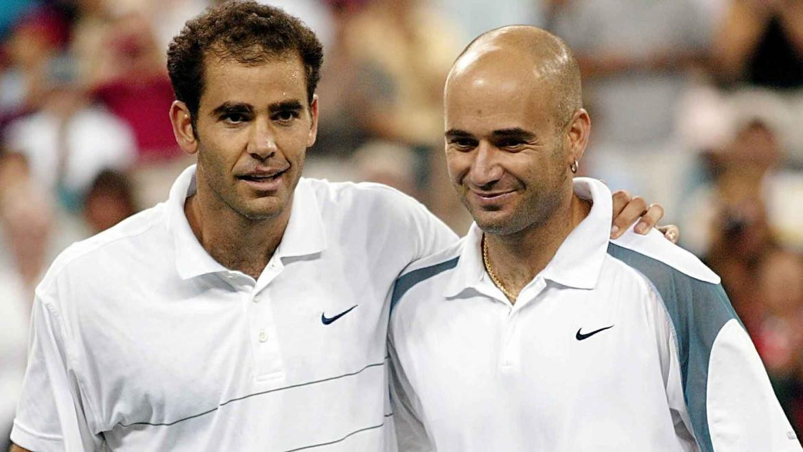 Pete Sampras y Andre Agassi. Foto: ATP Tour.