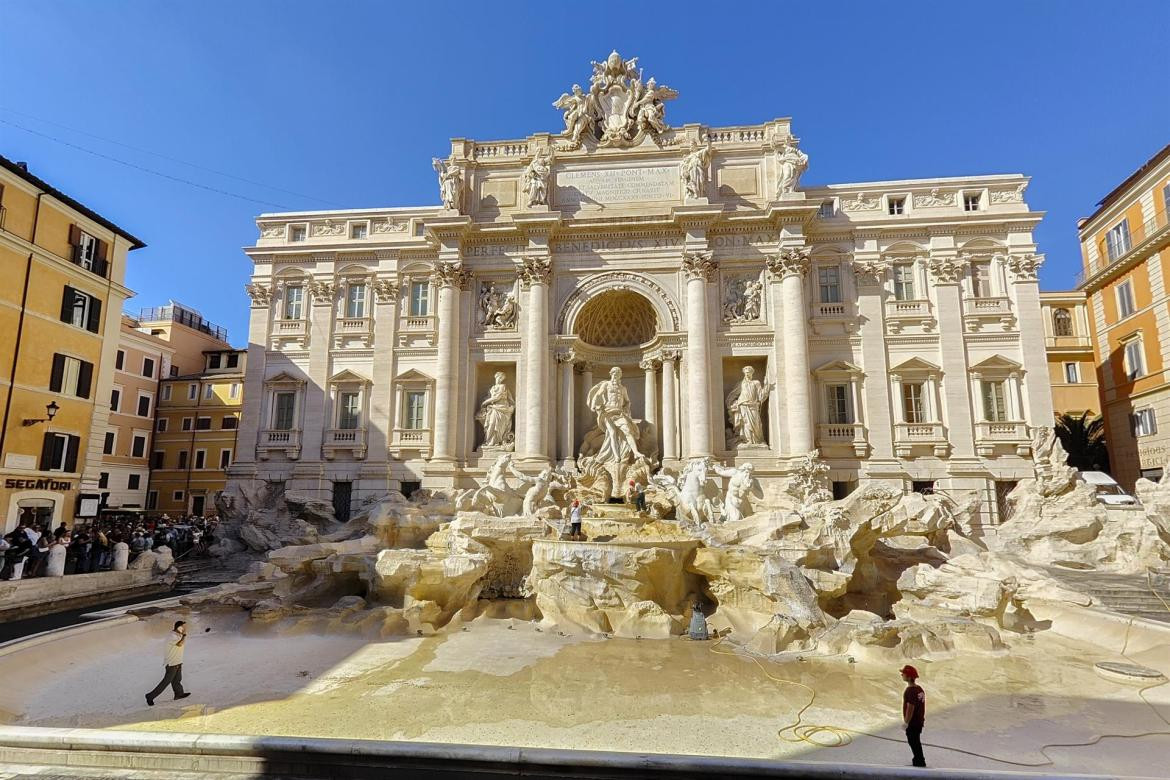 Fontana di Trevi, ubicada en Italia. Foto: EFE.