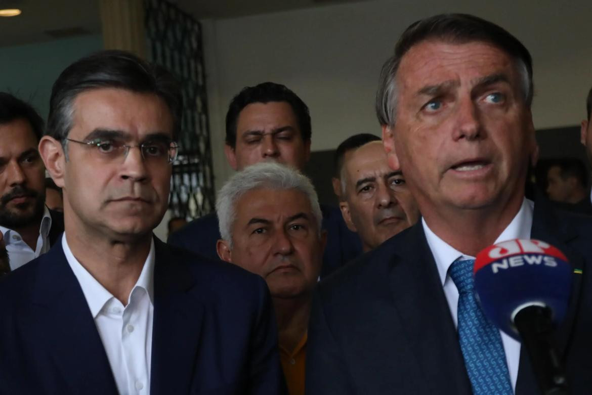 El gobernador de San Pablo, Rodrigo García y Jair Bolsonaro