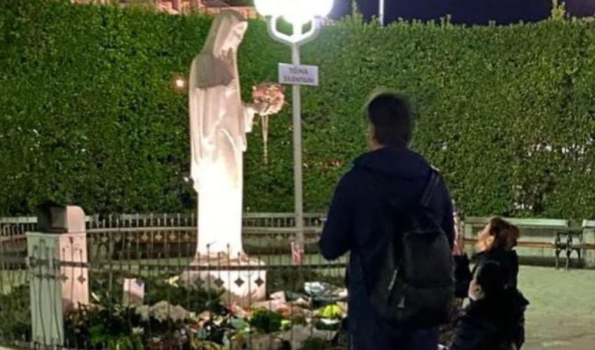 Zlatko Dalic tras su peregrinación hasta el santuario de Medjugorje. Foto: @daliczlatko.