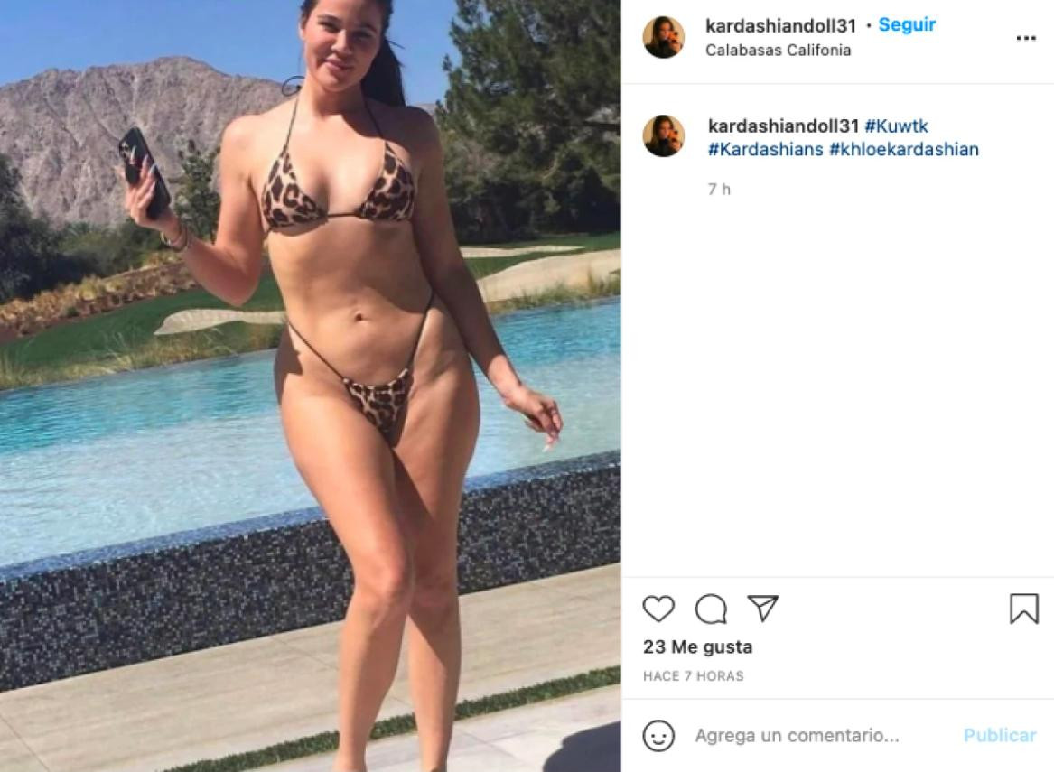 La foto que no autorizó en el 2021. Foto: Instagram/kardashiandoll31