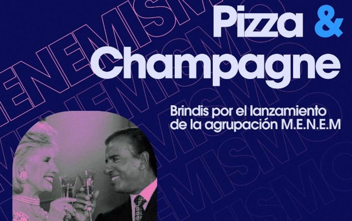 Pizza con champagne. Foto: archivo.