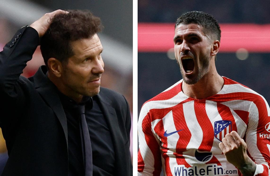 Diego Simeone y Rodrigo De Paul. Foto: Reuters.