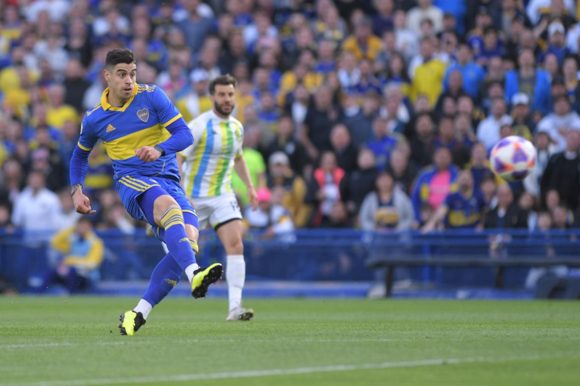 El primer gol de Martín Payero en Boca. Foto: Télam.