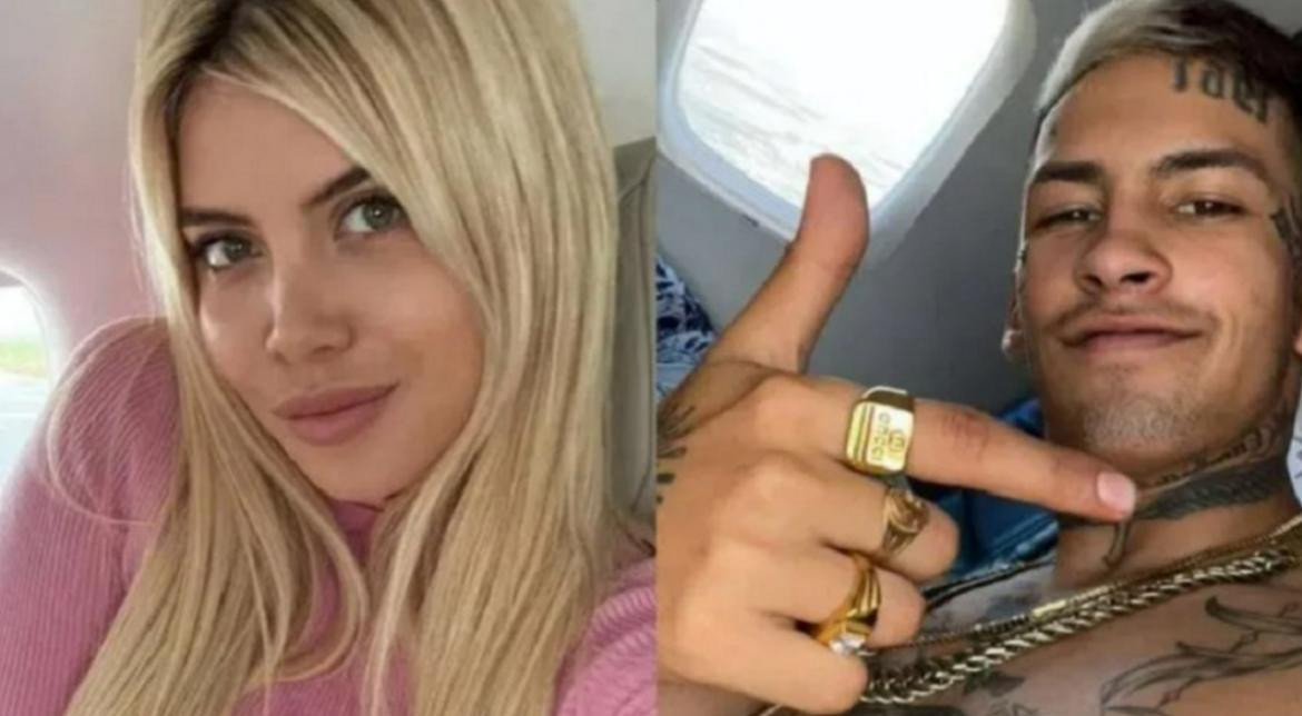 Wanda Nara y L-Gante. Foto NA.