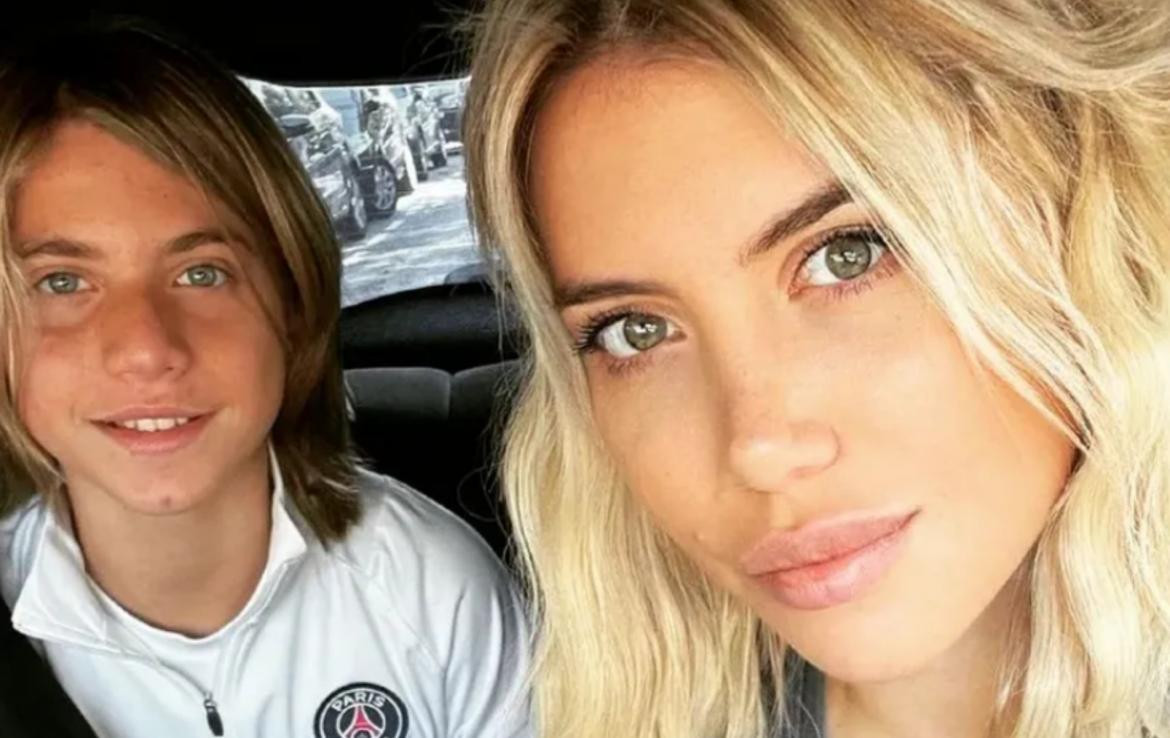 Wanda Nara con su hijo mayor, Valentino López. Foto: Instagram/wanda_nara