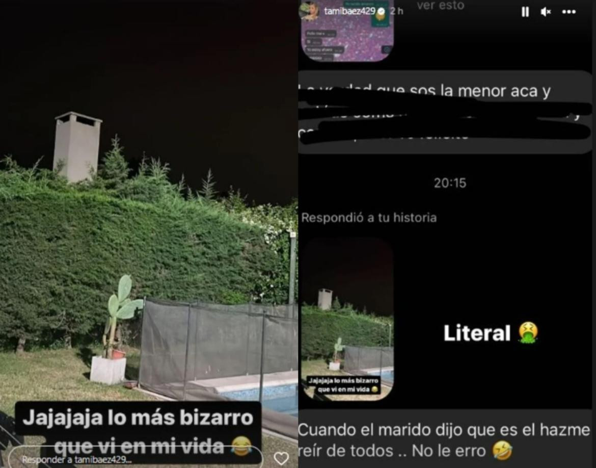 Las historias de Tamara Báez. Foto: Instagram/tamibaez429