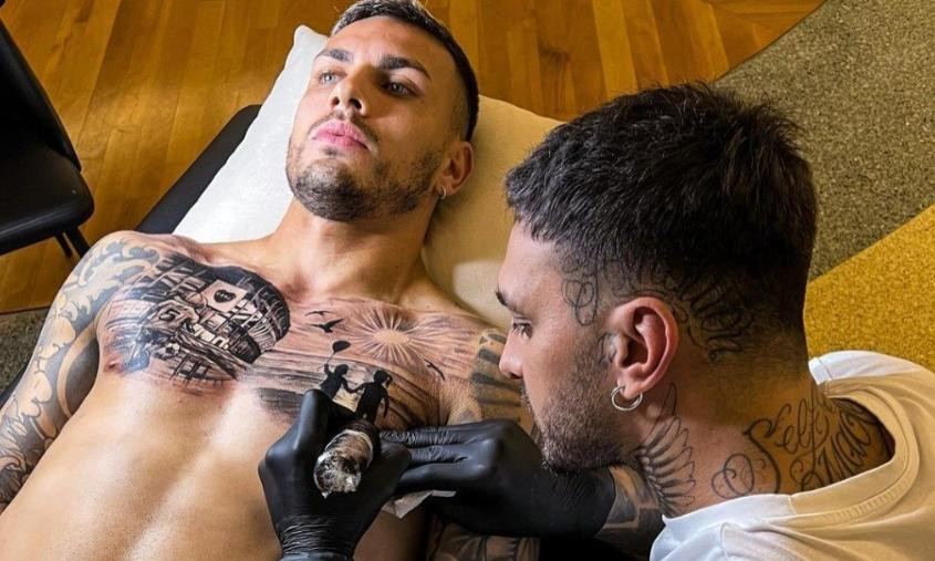 Tatuaje de Boca de Leandro Paredes. Foto: NA.