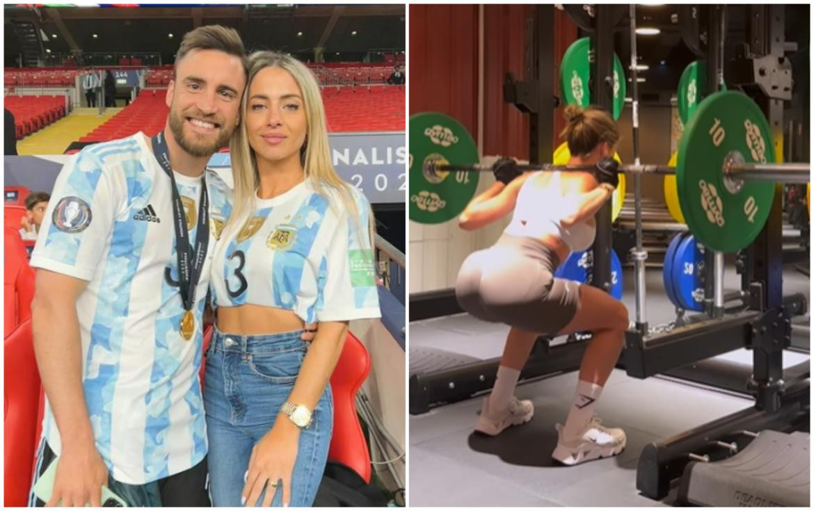 Nicolás Tagliafico y Caro Calvagni. Fotos: Instagram/carocalvagni.