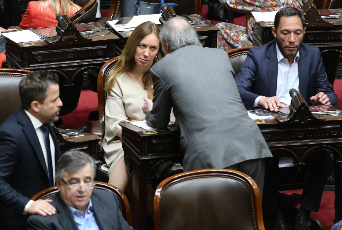 Bloque de Juntos por el Cambio en el debate del Presupuesto 2023. Foto: NA.