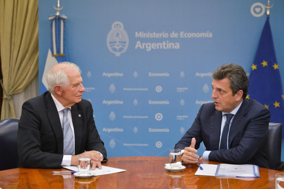 Josep Borrell y Sergio Massa, Unión Europea, Mercosur, NA