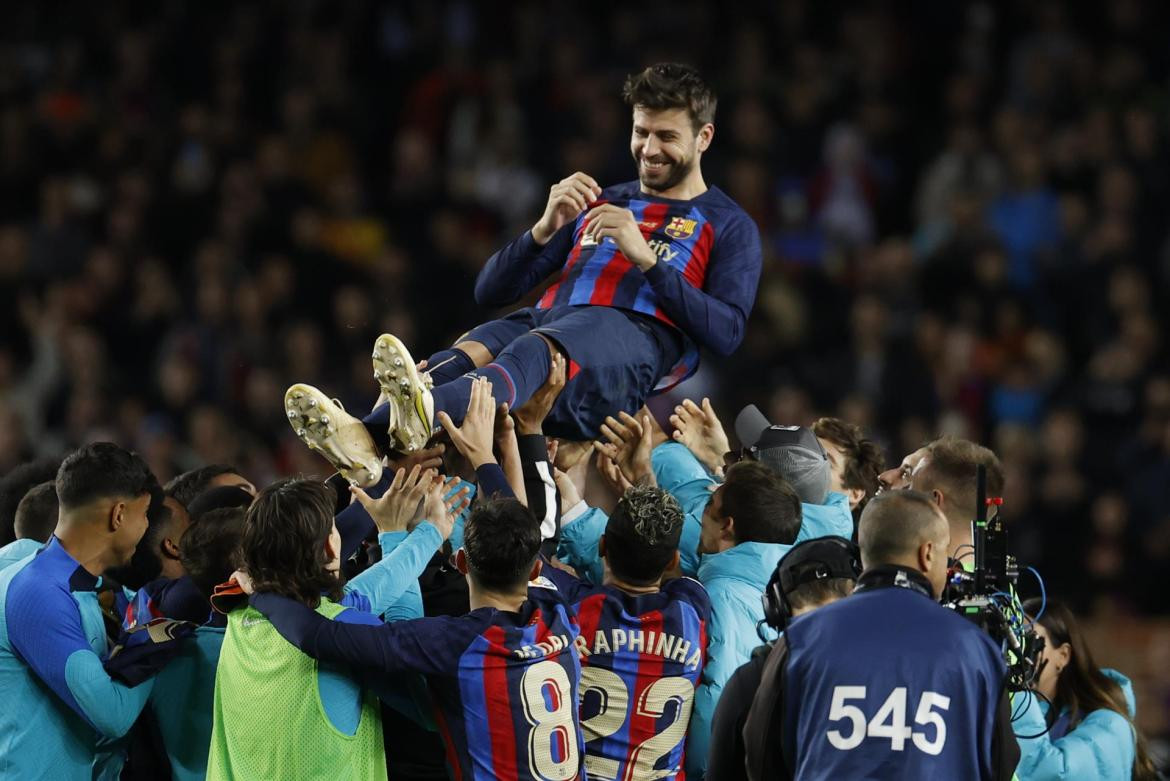 La despedida de Gerard Piqué. Foto: EFE.