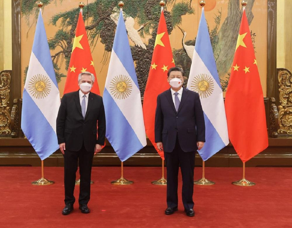 Alberto Fernández y Xi Jinping, foto NA