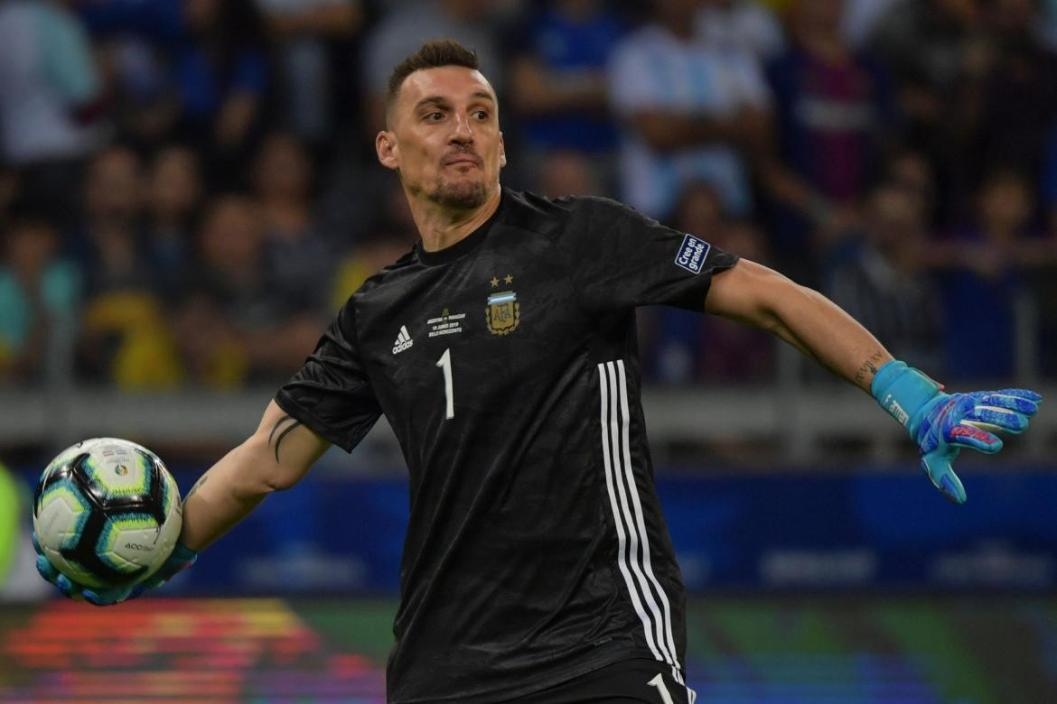 Franco Armani en la Selección Argentina. Foto: NA.