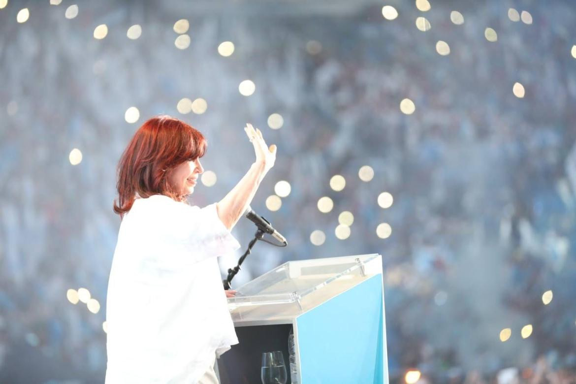 Cristina Kirchner en el Día de la Militancia. Foto: Frente de Todos