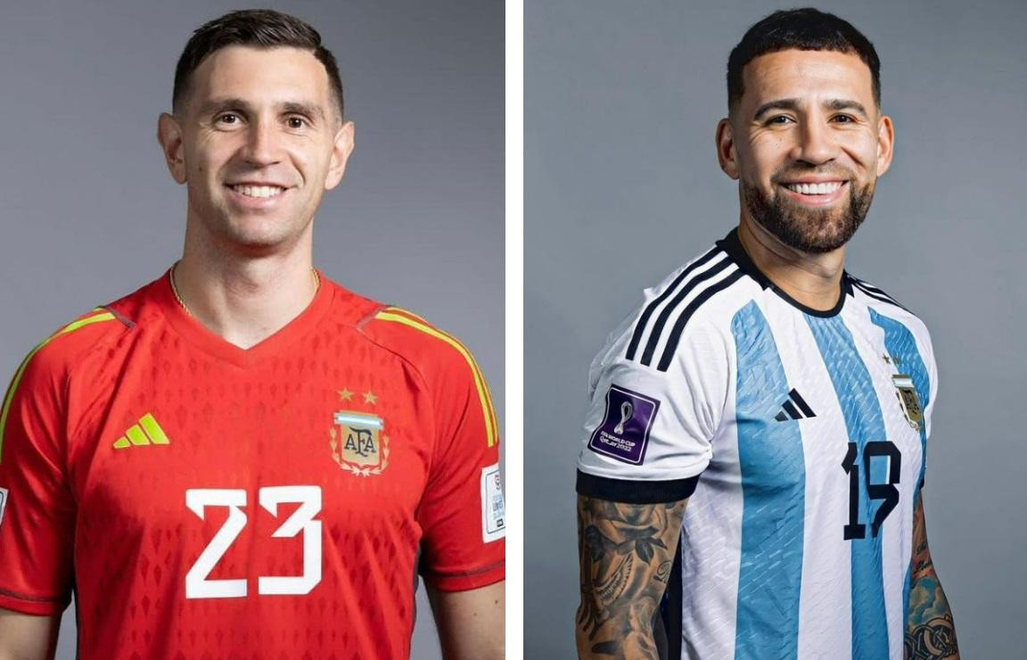 Emiliano Martínez y Nicolás Otamendi. Foto: Instagram.