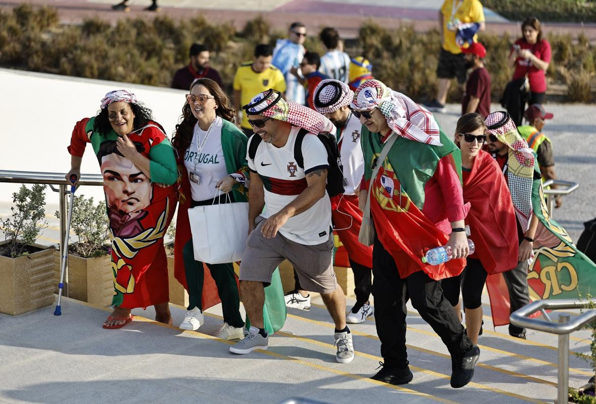 Fanaticos de Qatar 2022. Foto: Reuters	