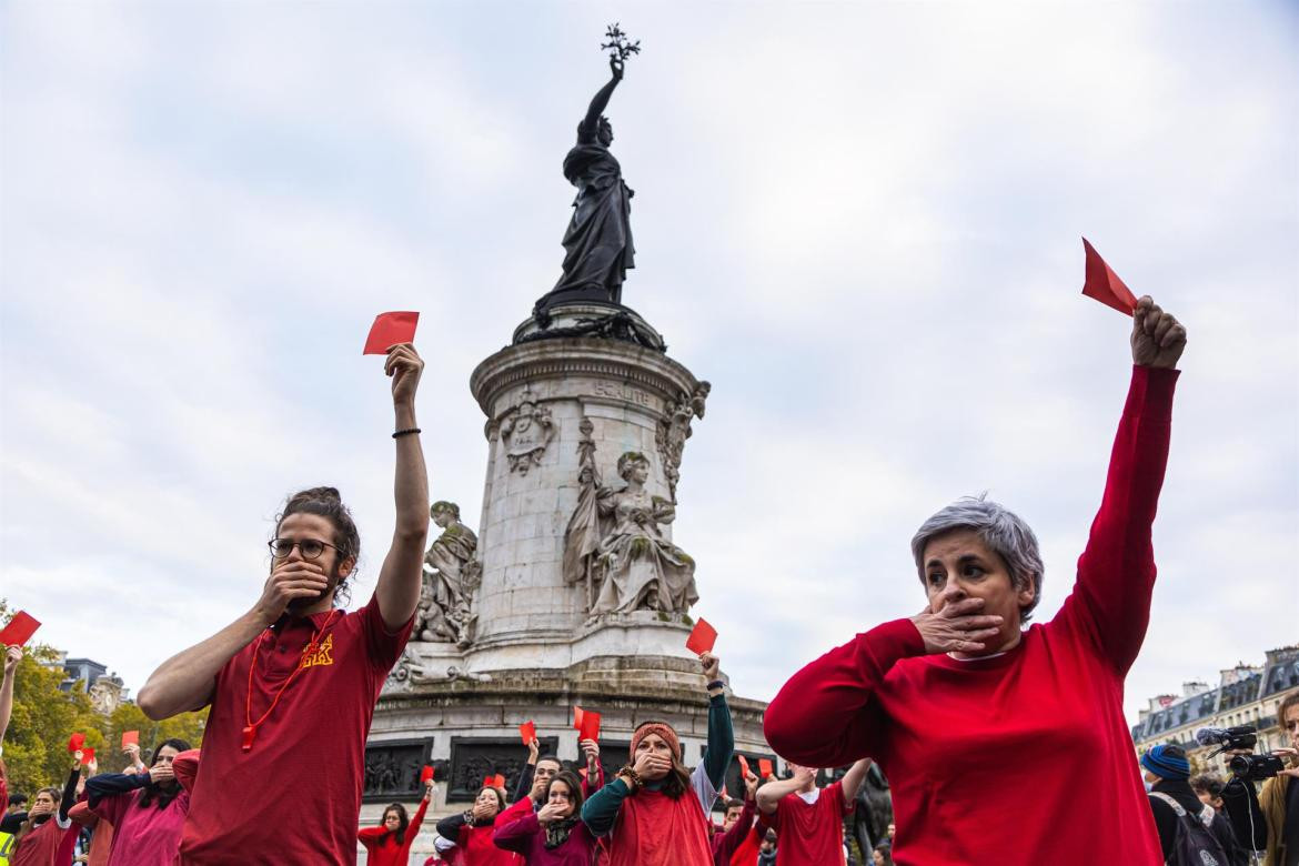 Protestas en París. Foto: EFE.