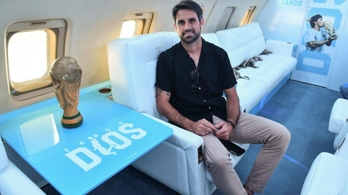 Guillermo Pereyra, exfutbolista de River Plate, presente. Foto: Télam.