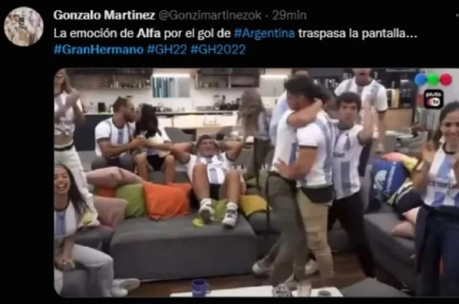 Gran Hermano 2022: la inesperada reacción de Alfa ante el gol de Messi	