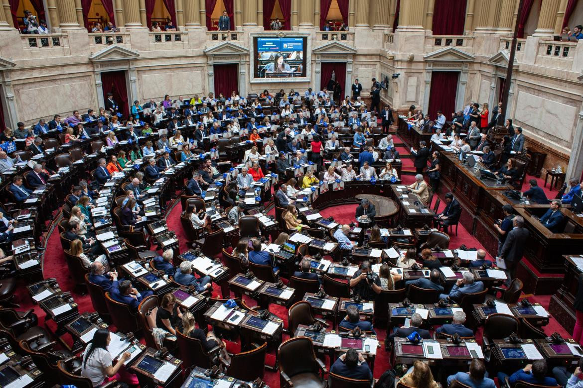 Diputados en la sesión que aprobó la ley de alcohol cero al volante. Foto: NA.