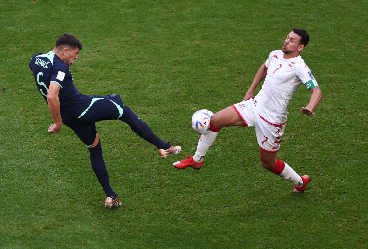 Mundial Qatar 2022, Túnez vs. Australia. Foto: REUTERS.