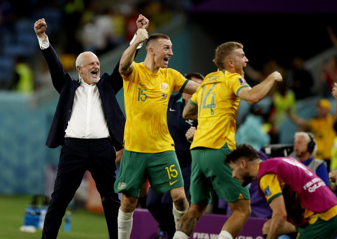 Graham Arnold y Australia en el Mundial de Qatar. Foto: REUTERS.